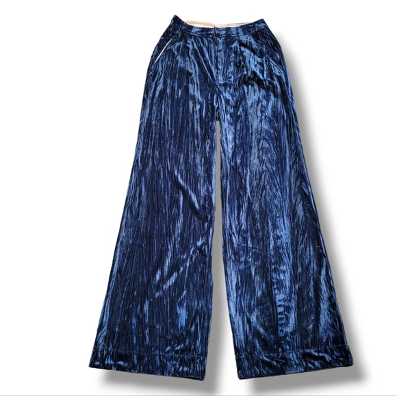 Free People Runaway Velvet Wide Leg Pants Size 4 - Picture 6 of 13